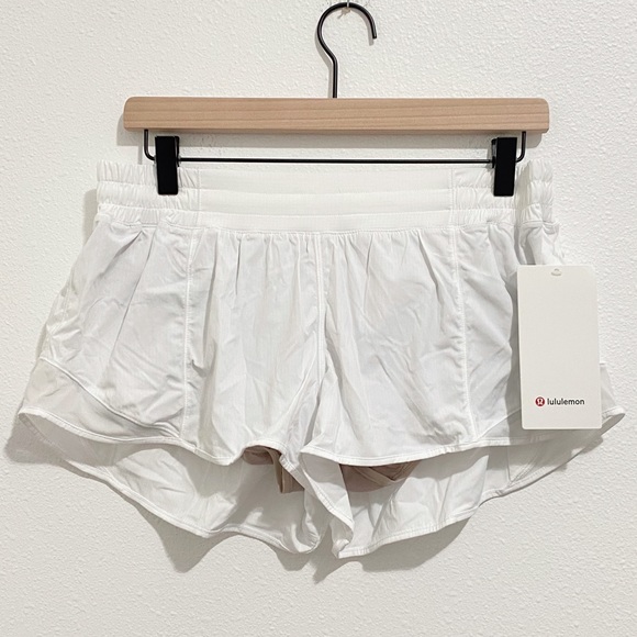 Lululemon Hotty Hot LR Short 2.5 Lined White - Picture 1 of 4